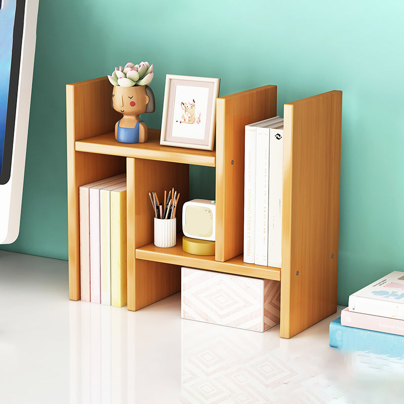 Bamboo Vertical Bookshelf Contemporary Open Back Bookcase with Shelves 20"L x 7"W x 16"H Clearhalo 'Bookcases' 'furn' 'furn_bookcases' 'Furniture' 'Office Furniture' 7451216