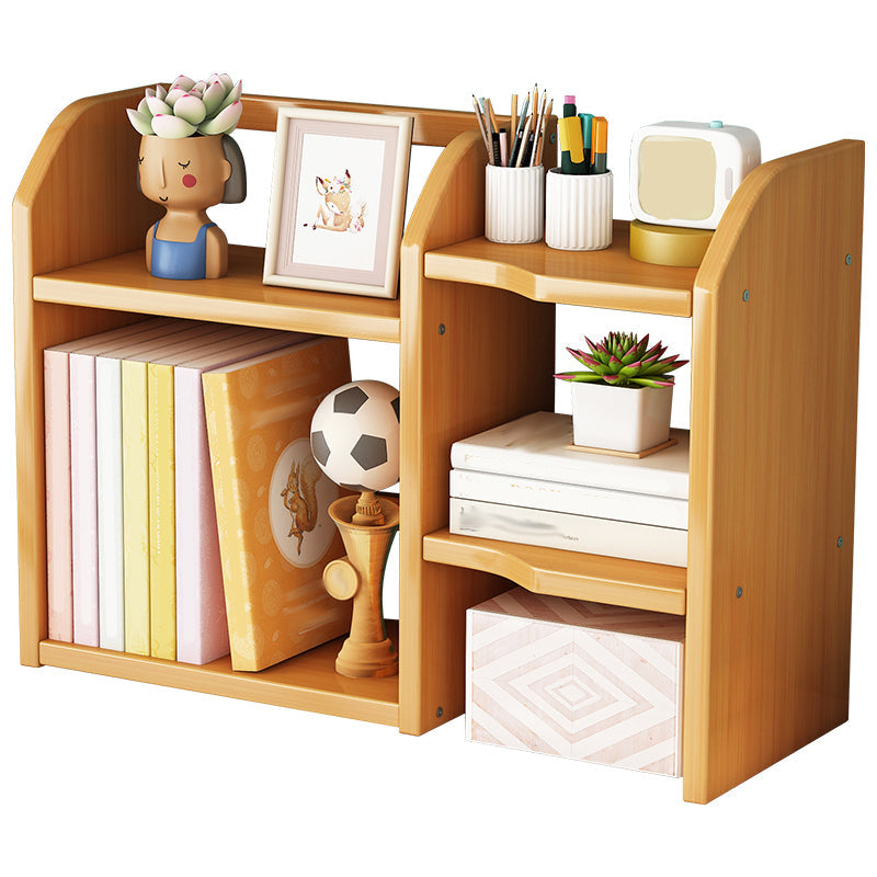 Bamboo Vertical Bookshelf Contemporary Open Back Bookcase with Shelves Clearhalo 'Bookcases' 'furn' 'furn_bookcases' 'Furniture' 'Office Furniture' 7451217