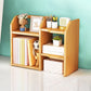 Bamboo Vertical Bookshelf Contemporary Open Back Bookcase with Shelves 20"L x 9"W x 16"H Clearhalo 'Bookcases' 'furn' 'furn_bookcases' 'Furniture' 'Office Furniture' 7451221