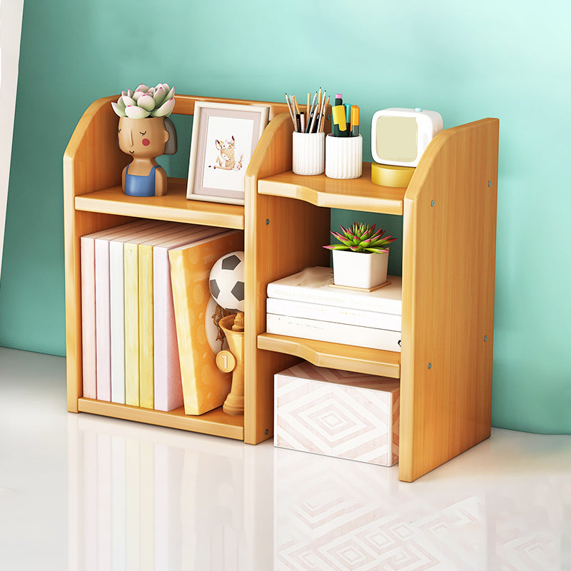 Bamboo Vertical Bookshelf Contemporary Open Back Bookcase with Shelves 20"L x 9"W x 16"H Clearhalo 'Bookcases' 'furn' 'furn_bookcases' 'Furniture' 'Office Furniture' 7451221