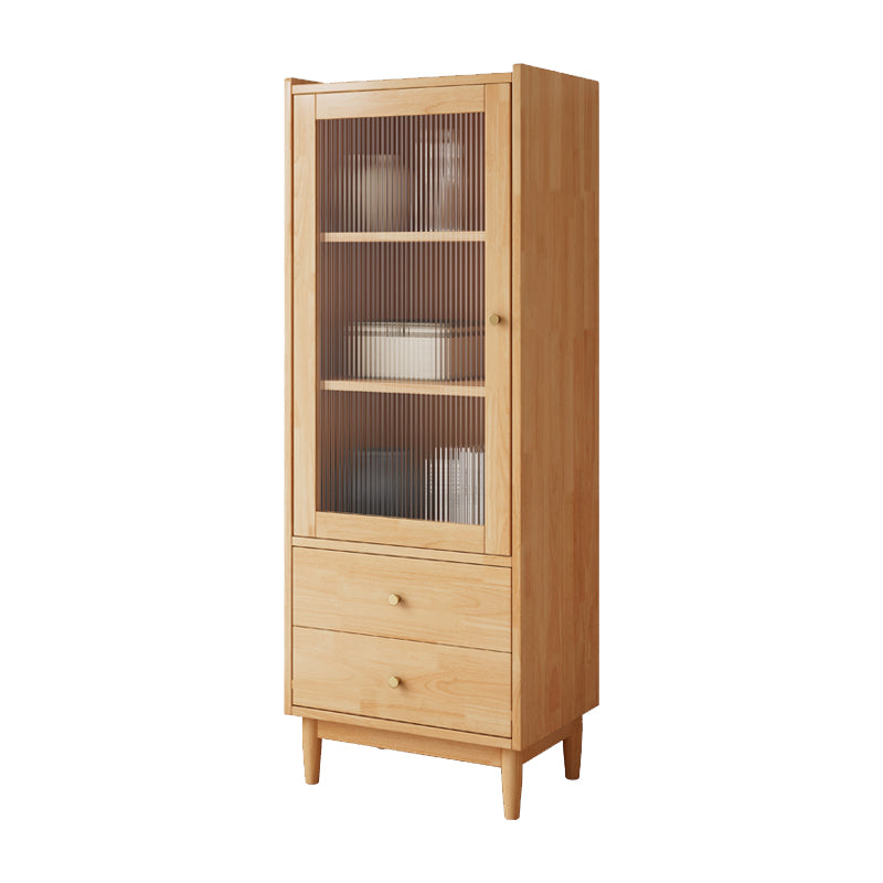 Closed Back Standard Bookshelf Solid Wood Contemporary Bookcase with Drawers 47"L x 15"W x 47"H Natural Clearhalo 'Bookcases' 'furn' 'furn_bookcases' 'Furniture' 'Office Furniture' 7451241