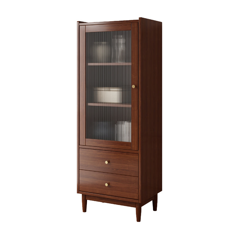 Closed Back Standard Bookshelf Solid Wood Contemporary Bookcase with Drawers 47"L x 15"W x 47"H Walnut Clearhalo 'Bookcases' 'furn' 'furn_bookcases' 'Furniture' 'Office Furniture' 7451243