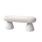 Oval Upholstered Entryway Bench Modern Seating Bench with Wooden Base 47"L x 18"W x 18"H White Clearhalo 'Benches' 'Chairs & Seating' 'furn' 'furn_benches' 'Furniture' 'Living Room Furniture' 7451280