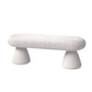 Oval Upholstered Entryway Bench Modern Seating Bench with Wooden Base 59"L x 18"W x 18"H White Clearhalo 'Benches' 'Chairs & Seating' 'furn' 'furn_benches' 'Furniture' 'Living Room Furniture' 7451282