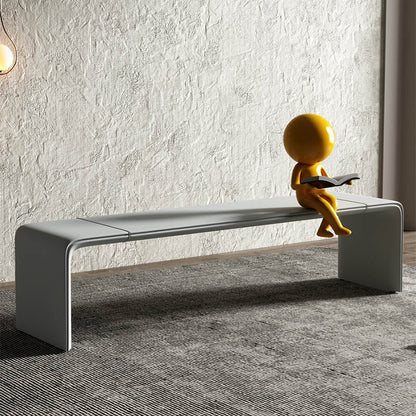 Rectangle Upholstered Entryway Bench Modern Seating Bench with Wooden Base Grey Clearhalo 'Benches' 'Chairs & Seating' 'furn' 'furn_benches' 'Furniture' 'Living Room Furniture' 7451311