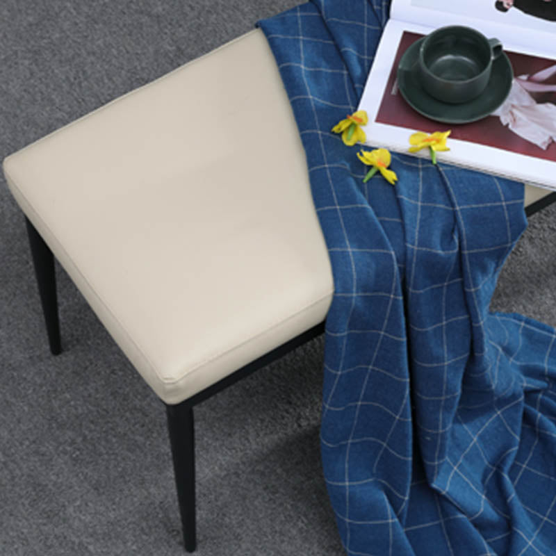 Banco de asientos para el hogar de metal tapizado contemporáneo con piernas negras