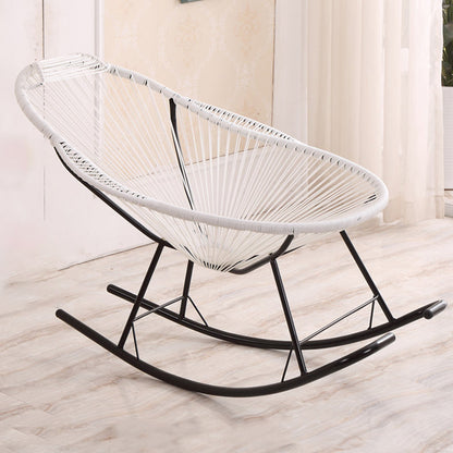 Single Home Pe Rattan Lazy Chair Leisure Balkon Rocking stoel
