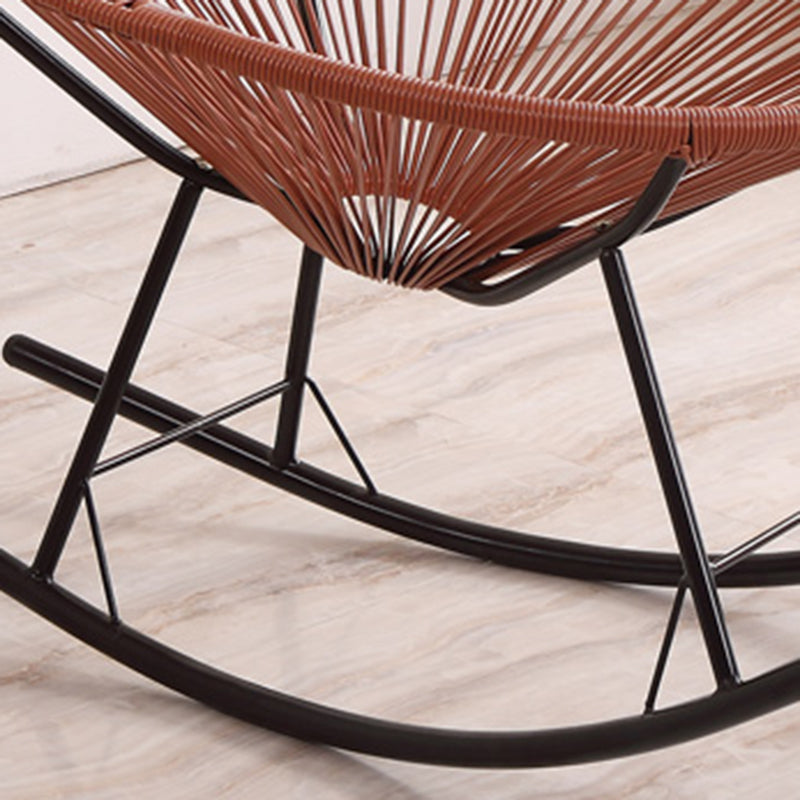 Single Home PE Rattan Lazy Chair Leisure Balcony Rocking Chair Clearhalo 'Chairs & Seating' 'furn' 'furn_rocking_chairs' 'Furniture' 'Living Room Furniture' 'Rocking Chairs' 'rocking_chairs' 7451424