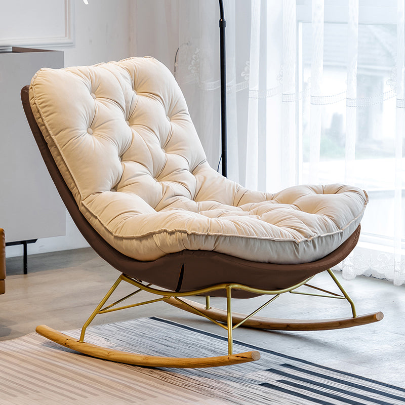 Light Luxury Modern Home Lazy Sofa Chair Lounge Leisure Chaise Rocking Chair Coffee Clearhalo 'Chairs & Seating' 'furn' 'furn_rocking_chairs' 'Furniture' 'Living Room Furniture' 'Rocking Chairs' 'rocking_chairs' 7451431
