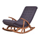 Wood Base Chaise Lounge Lazy Sofa Chair Leisure Single Home Rocking Chair