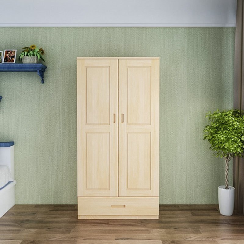 Modern Solid Wood Wardrobe Cabinet Bedroom Armoire with Doors Clearhalo 'Armoires & Wardrobes' 'armoires_wardrobes' 'Bedroom Furniture' 'furn' 'furn_armoires_wardrobes' 'Furniture' 7451531