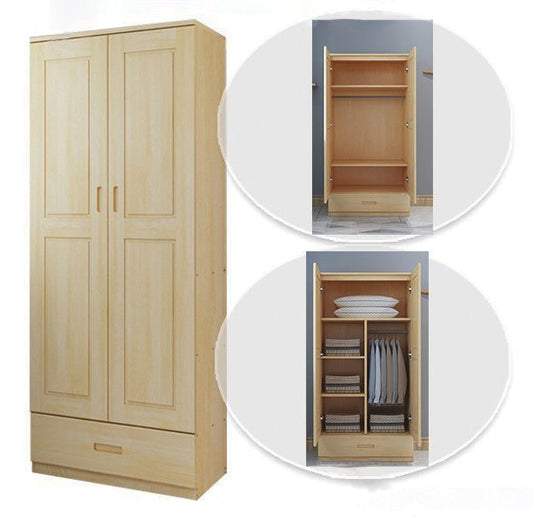 Modern Solid Wood Wardrobe Cabinet Bedroom Armoire with Doors Clearhalo 'Armoires & Wardrobes' 'armoires_wardrobes' 'Bedroom Furniture' 'furn' 'furn_armoires_wardrobes' 'Furniture' 7451533