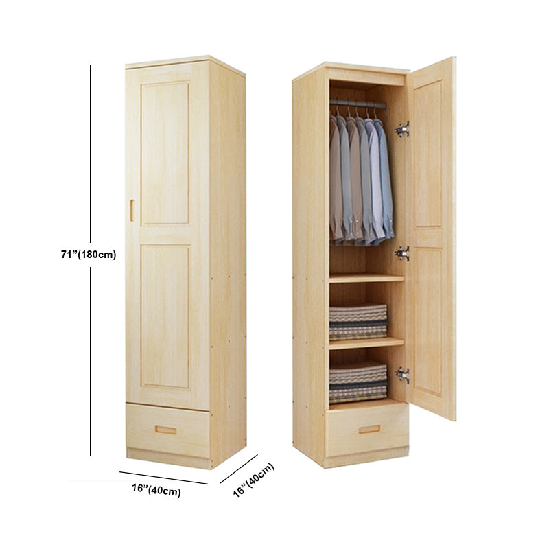 Modern Solid Wood Wardrobe Cabinet Bedroom Armoire with Doors Clearhalo 'Armoires & Wardrobes' 'armoires_wardrobes' 'Bedroom Furniture' 'furn' 'furn_armoires_wardrobes' 'Furniture' 7451538