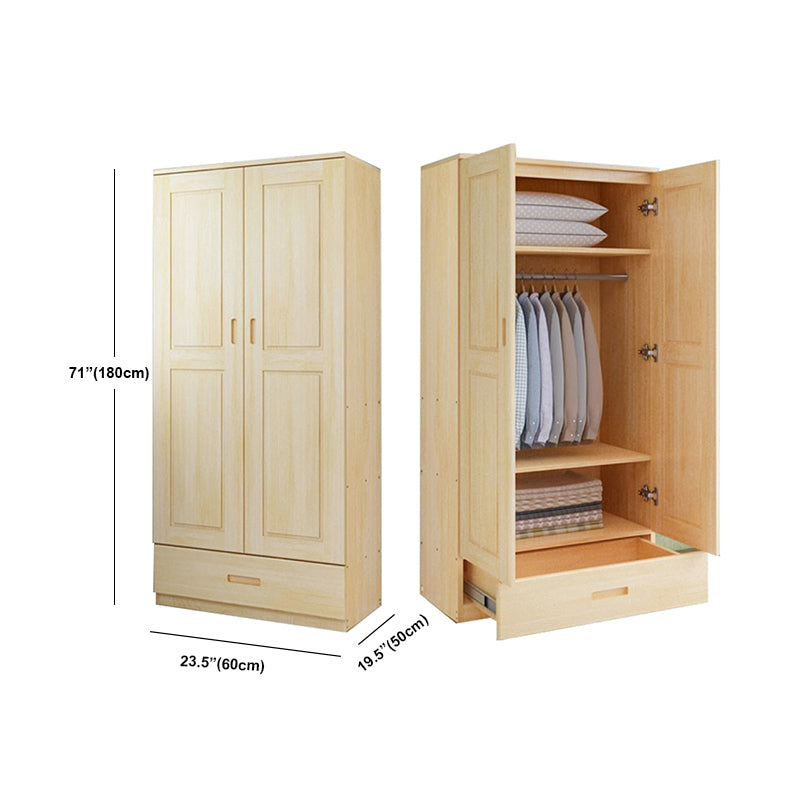 Modern Solid Wood Wardrobe Cabinet Bedroom Armoire with Doors Clearhalo 'Armoires & Wardrobes' 'armoires_wardrobes' 'Bedroom Furniture' 'furn' 'furn_armoires_wardrobes' 'Furniture' 7451542