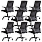 Modern Office Chair Tilt Mechanism No Distressing Ergonomic Chair with Wheels Black 8 Piece Set Clearhalo 'furn' 'furn_office_chair' 'Furniture' 'Office Chairs' 'Office Furniture' 'office_chair' 7453058