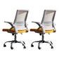 Modern Office Chair Tilt Mechanism No Distressing Ergonomic Chair with Wheels Gray-Yellow 2 Piece Set Clearhalo 'furn' 'furn_office_chair' 'Furniture' 'Office Chairs' 'Office Furniture' 'office_chair' 7453060
