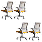 Modern Office Chair Tilt Mechanism No Distressing Ergonomic Chair with Wheels Gray-Yellow 4 Piece Set Clearhalo 'furn' 'furn_office_chair' 'Furniture' 'Office Chairs' 'Office Furniture' 'office_chair' 7453061