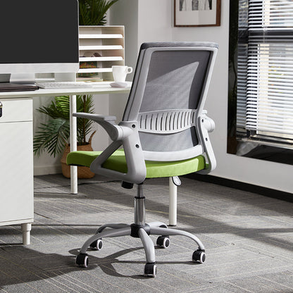 Modern Office Chair Tilt Mechanism No Distressing Ergonomic Chair with Wheels Gray-Green 1 Piece Clearhalo 'furn' 'furn_office_chair' 'Furniture' 'Office Chairs' 'Office Furniture' 'office_chair' 7453064