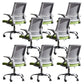 Modern Office Chair Tilt Mechanism No Distressing Ergonomic Chair with Wheels Gray-Green 8 Piece Set Clearhalo 'furn' 'furn_office_chair' 'Furniture' 'Office Chairs' 'Office Furniture' 'office_chair' 7453068