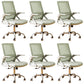 Modern Office Chair Tilt Mechanism No Distressing Ergonomic Chair with Wheels Green 6 Piece Set Clearhalo 'furn' 'furn_office_chair' 'Furniture' 'Office Chairs' 'Office Furniture' 'office_chair' 7453072