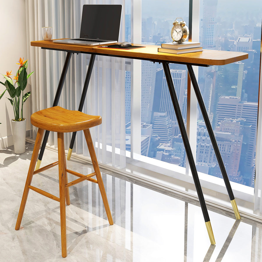 Juego de mesa de bar rectangular Glam, juego de mesa de bar de madera maciza de 1/2 piezas