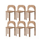 Binnenstapelbare eetkamerstoel vast houten eik massief hout open achterkant eet zijkant stoel