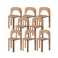 Binnenstapelbare eetkamerstoel vast houten eik massief hout open achterkant eet zijkant stoel