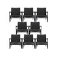 Solid Wood Frame Dining Arm Chair Indoor Arm Chair in Black and Natural