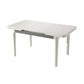 Contemporary Dining Table for Home White Dinette Table with Wooden Frame
