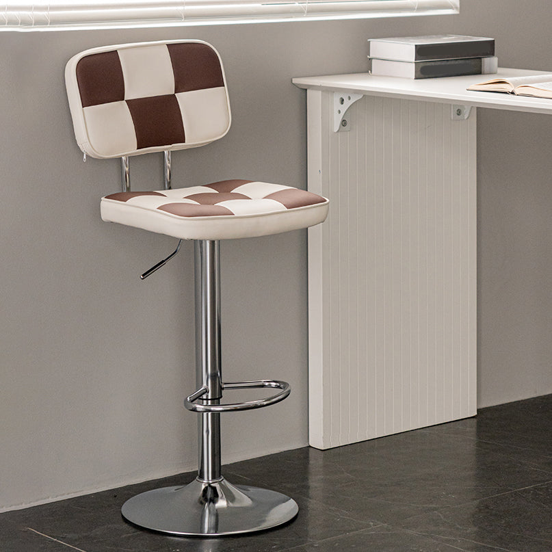 Modern Style Counter Stool Pu Leather Adjustable Height Bar Stool Clearhalo 'Bar Furniture' 'Bar Stools' 'bar_stools' 'furn' 'furn_bar_stools' 'Furniture' 'Kitchen & Dining Furniture' 7454084