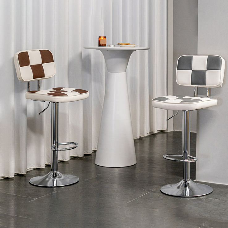 Modern Style Counter Stool Pu Leather Adjustable Height Bar Stool Clearhalo 'Bar Furniture' 'Bar Stools' 'bar_stools' 'furn' 'furn_bar_stools' 'Furniture' 'Kitchen & Dining Furniture' 7454088