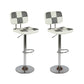 Modern Style Counter Stool Pu Leather Adjustable Height Bar Stool Grey 2 Piece Set Clearhalo 'Bar Furniture' 'Bar Stools' 'bar_stools' 'furn' 'furn_bar_stools' 'Furniture' 'Kitchen & Dining Furniture' 7454094