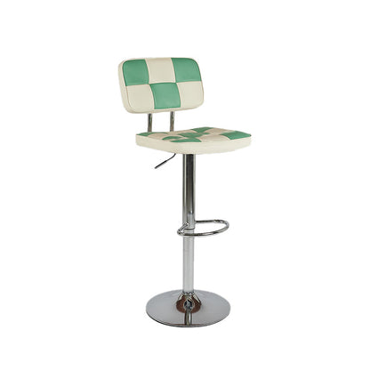 Modern Style Counter Stool Pu Leather Adjustable Height Bar Stool Green 1 Piece Clearhalo 'Bar Furniture' 'Bar Stools' 'bar_stools' 'furn' 'furn_bar_stools' 'Furniture' 'Kitchen & Dining Furniture' 7454102