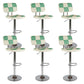 Modern Style Counter Stool Pu Leather Adjustable Height Bar Stool Green 6 Piece Set Clearhalo 'Bar Furniture' 'Bar Stools' 'bar_stools' 'furn' 'furn_bar_stools' 'Furniture' 'Kitchen & Dining Furniture' 7454106