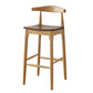 Modern Armless Backrest Counter Stool Wood Cafe Bar Stool with Wooden Seat Brown 1 Piece Clearhalo 'Bar Furniture' 'Bar Stools' 'bar_stools' 'furn' 'furn_bar_stools' 'Furniture' 'Kitchen & Dining Furniture' 7454115