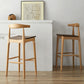 Modern Armless Backrest Counter Stool Wood Cafe Bar Stool with Wooden Seat Clearhalo 'Bar Furniture' 'Bar Stools' 'bar_stools' 'furn' 'furn_bar_stools' 'Furniture' 'Kitchen & Dining Furniture' 7454119