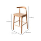 Modern Armless Backrest Counter Stool Wood Cafe Bar Stool with Wooden Seat Clearhalo 'Bar Furniture' 'Bar Stools' 'bar_stools' 'furn' 'furn_bar_stools' 'Furniture' 'Kitchen & Dining Furniture' 7454137