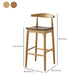Modern Armless Backrest Counter Stool Wood Cafe Bar Stool with Wooden Seat Clearhalo 'Bar Furniture' 'Bar Stools' 'bar_stools' 'furn' 'furn_bar_stools' 'Furniture' 'Kitchen & Dining Furniture' 7454140