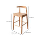 Modern Armless Backrest Counter Stool Wood Cafe Bar Stool with Wooden Seat Clearhalo 'Bar Furniture' 'Bar Stools' 'bar_stools' 'furn' 'furn_bar_stools' 'Furniture' 'Kitchen & Dining Furniture' 7454141