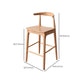 Modern Armless Backrest Counter Stool Wood Cafe Bar Stool with Wooden Seat Clearhalo 'Bar Furniture' 'Bar Stools' 'bar_stools' 'furn' 'furn_bar_stools' 'Furniture' 'Kitchen & Dining Furniture' 7454143