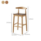 Modern Armless Backrest Counter Stool Wood Cafe Bar Stool with Wooden Seat Clearhalo 'Bar Furniture' 'Bar Stools' 'bar_stools' 'furn' 'furn_bar_stools' 'Furniture' 'Kitchen & Dining Furniture' 7454145