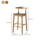 Modern Armless Backrest Counter Stool Wood Cafe Bar Stool with Wooden Seat Clearhalo 'Bar Furniture' 'Bar Stools' 'bar_stools' 'furn' 'furn_bar_stools' 'Furniture' 'Kitchen & Dining Furniture' 7454146