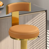 Tabourets de bar de jambes en or glam salon tabouret pivotant rembourré