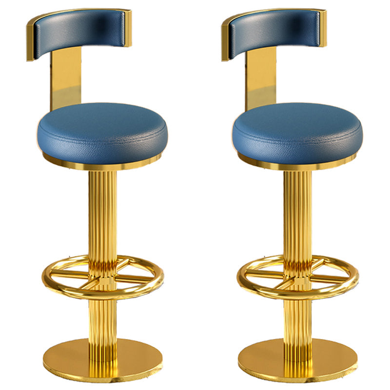 Glam gouden benen Barkrukken woonkamer gestoffeerde draaikruk