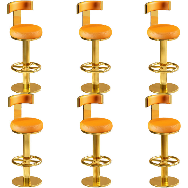 Glam gouden benen Barkrukken woonkamer gestoffeerde draaikruk