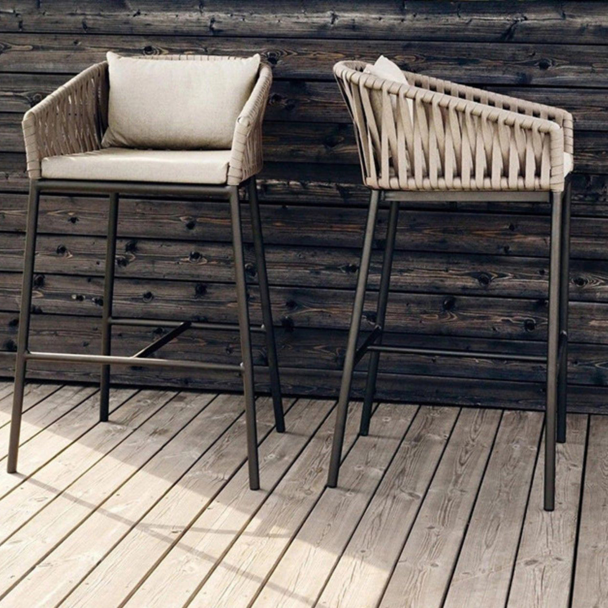 Indoor Living Room Bar Stool Upholstered Bar Stool with Footrest