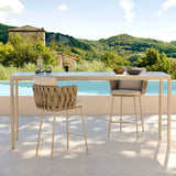 Indoor Living Room Bar Stool Upholstered Bar Stool with Footrest