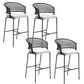 Indoor Living Room Bar Stool Upholstered Bar Stool with Footrest