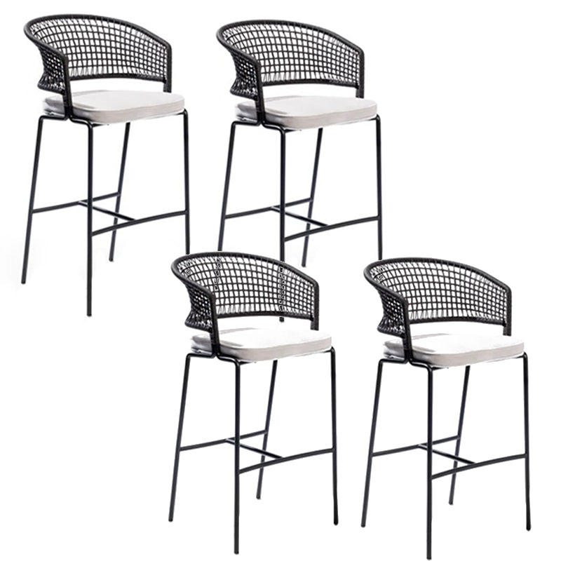 Indoor Living Room Bar Stool Upholstered Bar Stool with Footrest
