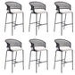 Indoor Living Room Bar Stool Upholstered Bar Stool with Footrest